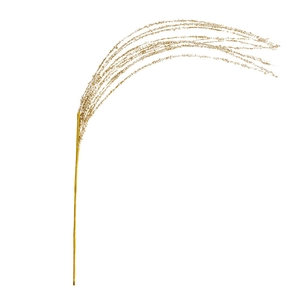Golden glitter artificial Christmas tree branch decoration for DIY festive arrangements