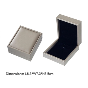 Luxury Jewelry Gift Box Rectangle Flip Top Champagne Gold Fabric Velvet Lining Ring Earring Pendant Storage Organizer