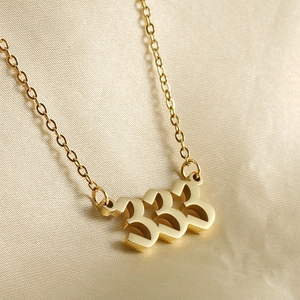 Angel Number Necklace Stainless Steel 18K Gold Plated Lucky Commemorative Pendant For Women Minimalist Gothic Jewelry