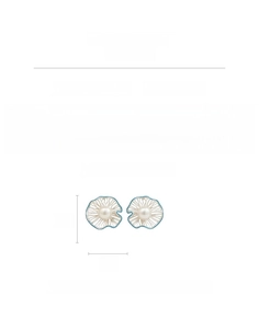 Detail view of 2x2cm hollow flower pearl earrings with silver needle and copper base