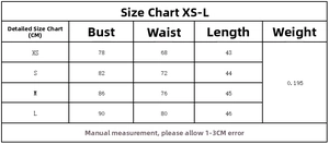 Tableau des tailles détaillé pour ensemble haut à boutons et pantalon plissé XS-L