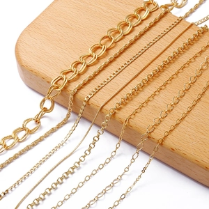 18K Vergoldete Metall Schmuckketten 1 Meter Lange Box O-Ketten Rautenketten DIY Materialien Für Halsketten Armbänder Zubehör