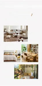 Collage of hand woven cotton tiebacks shown in living room, bedroom and balcony scenes