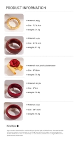 Detailed product specifications for vintage resin bangles and gold alloy jewelry set