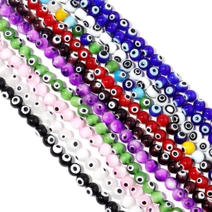 Vibrant Evil Eye glass beads in multiple colors for DIY bracelet and necklace jewelry
