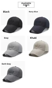 Casquettes de baseball en mesh respirant, cinq couleurs avec broderie Paris et longue visière