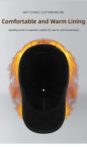 Detail of the thickened thermal lining in a winter baseball cap showing heat storage