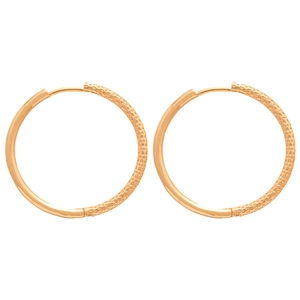 Minimalist gold-plated geometric hoop earrings with textured hammered finish design