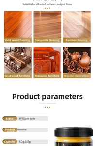 Detailed view of 80g natural beeswax polish for wood furniture and floor maintenance