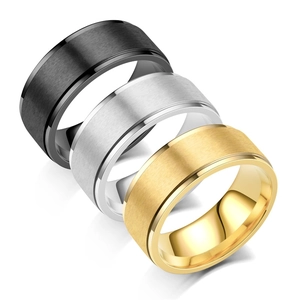 Anello A Fascia In Acciaio Inossidabile Spazzolato Opaco Gioielli Da Dito Moda Minimalista Per Uomo Donna Coppie