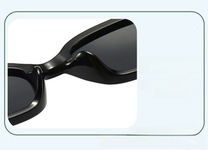 Detail shot of integrated nose pads on black polarized sunglasses for children