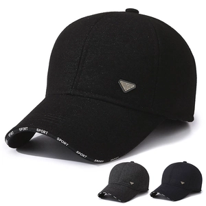 Winter Baseball Cap For Men With Ear Protection Fleece Lined Warm Woolen Windproof Outdoor Sport Peaked Hat