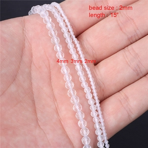 Faceted clear white crystal beads in 2mm 3mm 4mm sizes for DIY jewelry making