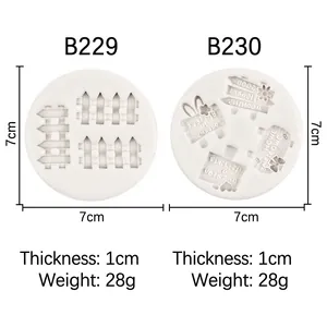 Stampi in silicone cartello e recinzione per decorazione torte e cioccolato fai-da-te