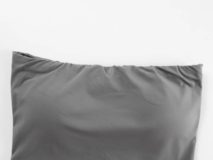 Close-up of grey elastic band and soft knit texture of the seamless tube top crop bra