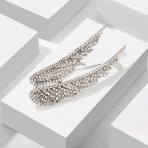 Flügel Brosche Freiheit Flügel Zinklegierung Strass Kristall Elegant Anzug Zubehör Für Frauen Anti-Expositions Pin Schmuck