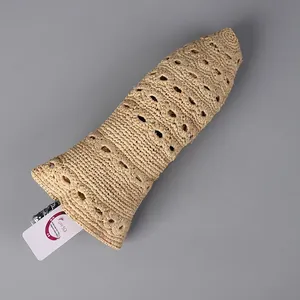 Chapeau de soleil pliable en paille beige avec tissage ajouré et protection UPF 50+