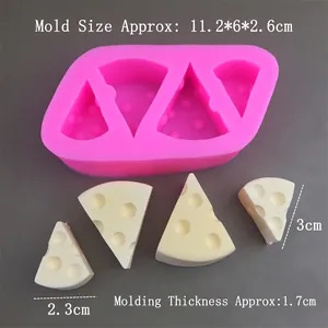 Detail view of pink silicone cheese mold with measurements for handmade candles or baking