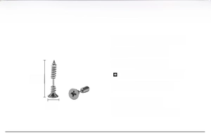 Detailed size chart showing punk style titanium steel screw earrings in 7x24mm dimensions