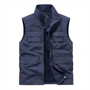 Men's Tactical Outdoor Vest Multi-Pocket Waterproof Nylon Casual Photography Travel Sleeveless Top