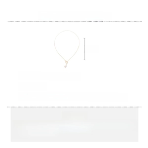 Detail view of the 65cm gold heart pearl necklace with weight and material specifications