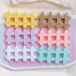 Miniature Fence Models Glossy Resin Candy Color Tiny Fences For DIY Phone Case Decoration Hair Accessories Micro Landscape
