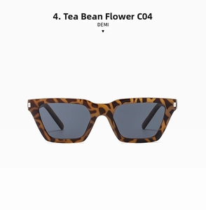 Detail of tortoiseshell square sunglasses featuring silver metal accents on the temples