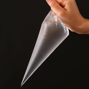 Poche à douille texturée transparente pour décorer les gâteaux avec crème ou confiture