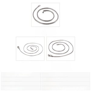 Detailed comparison of stainless steel link chain necklaces in three different diameters