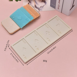 Silicone poker ace card mold for baking and resin craft featuring heart spade diamond club