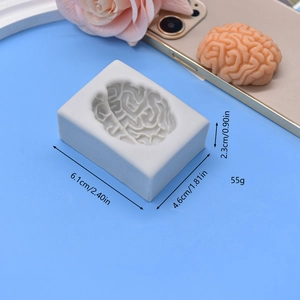 Brain shape silicone mold for DIY baking and Halloween crafts with detailed texture