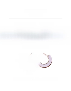 Detail view of 1.9cm mother of pearl earrings in copper frame with 7.4g weight specifications