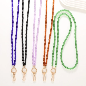 Crystal Beaded Crossbody Phone Lanyard Beads Shoulder Bag Strap Anti-Lost Keychain Chain For Women