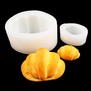 DIY silicone croissant molds set for realistic fondant, cake and candle crafting