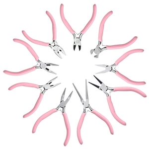 Jewelry Pliers Mini Pink Handle Precision Steel Tools For DIY Craft Beading Wire Wrapping Jewelry Making