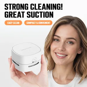 Mini Desktop Vacuum Cleaner Portable Handheld Wireless Keyboard Dust Sweeper For Home Office School Crumbs ABS Plastic