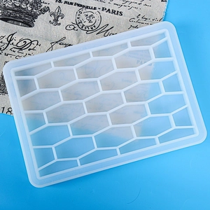 Silicone Mold Honeycomb Large Rectangular Tray For DIY Handmade Resin Epoxy Casting Soap Making Hexagonal Grid Pattern