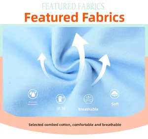 Close-up of breathable light blue combed cotton fabric with soft knitted texture detail