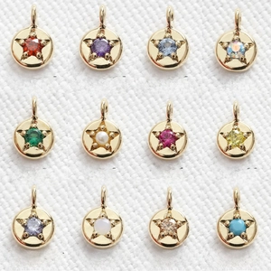 Birthstone Pendant Necklace Copper Colorful Zircon Square Geometric Charm Fashion Jewelry For Women Monthly Gemstone Colors