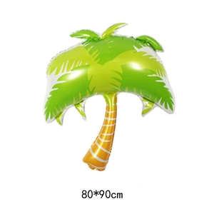 Palloncino in alluminio a forma di palma tropicale 80x90cm per decorazioni feste hawaiane
