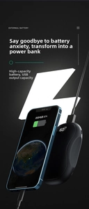 Digital display power bank charging a smartphone with high capacity external battery