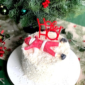 Décorations De Gâteaux De Noël Père Noël Renne Ornements Acrylique Colle Souple Décor De Dessert Festif