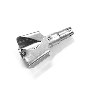 Manual stainless steel nose hair trimmer with a washable mechanical design for grooming