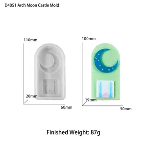 Stampo in silicone per arco castello di luna da 110x60x20mm con dettagli di peso