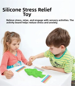 Silicone sensory activity board with maze pattern for kids stress relief and focus
