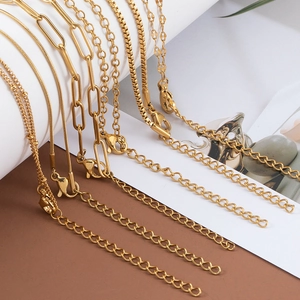 Stainless Steel Adjustable Chain Necklace With Lobster Clasp For DIY Jewelry Making Fashion Accessory Base Chain