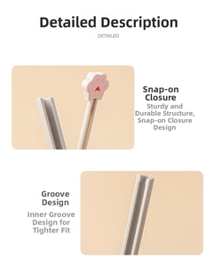 Close-up of cat paw sealing clip with groove design and snap closure for food snacks