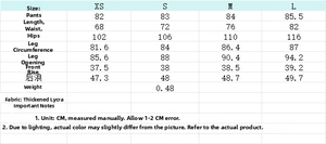 Tabella delle taglie dettagliata per pantaloncini casual da donna con misure in cm