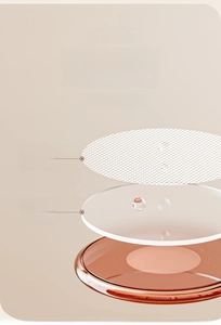 Detail view of the multi-layered strong adhesive pad for toothbrush holder wall mounting