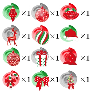 Christmas party swirl decorations set with lollipop elk and gift box hanging ornaments